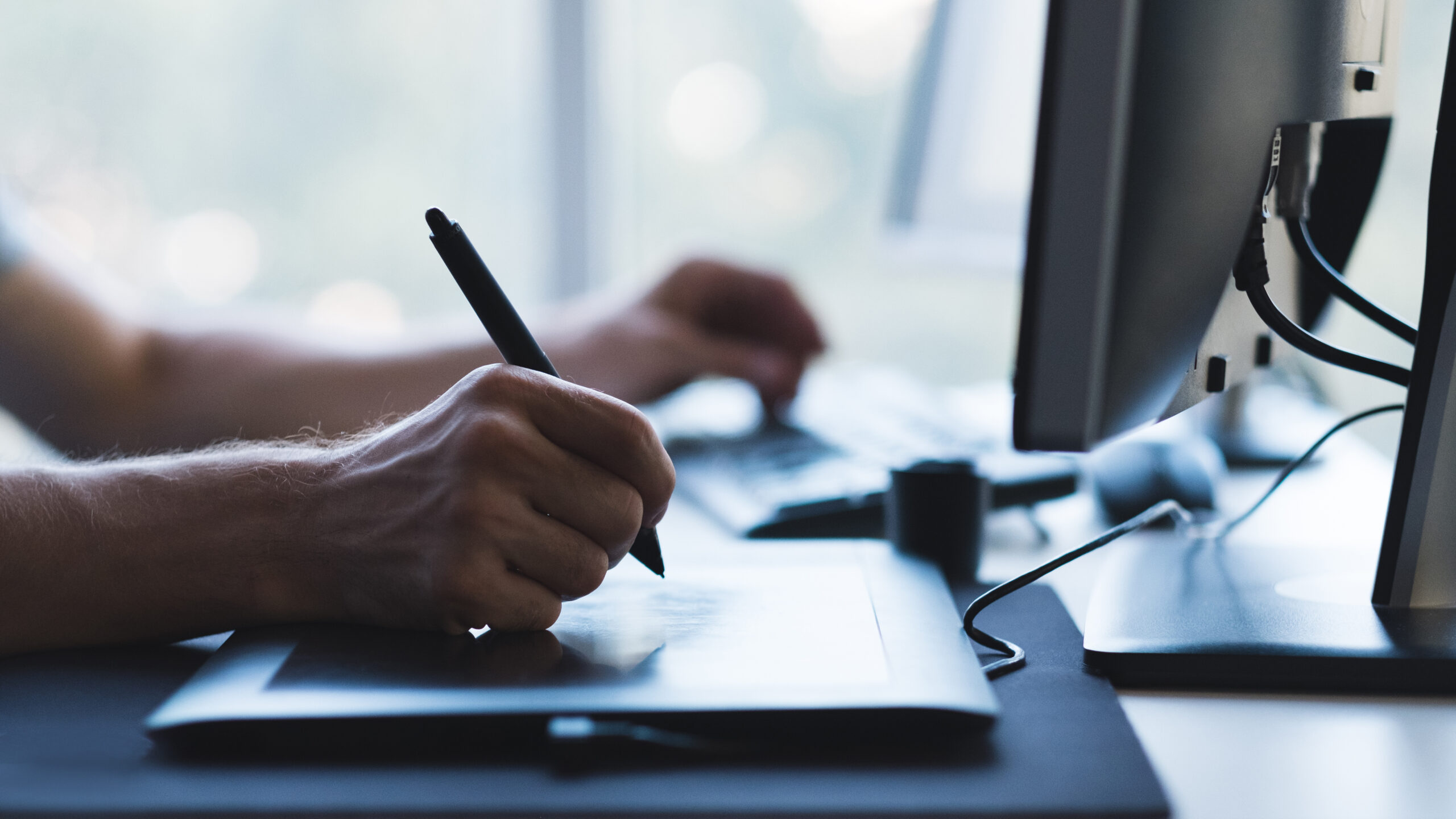 hand graphic tablet stylus designer digital artist